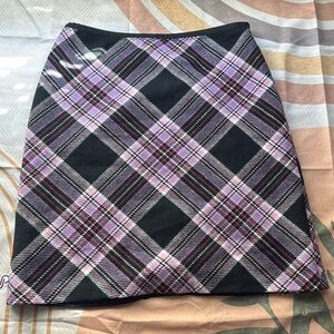 Ann Taylor Purple Plaid Skirt